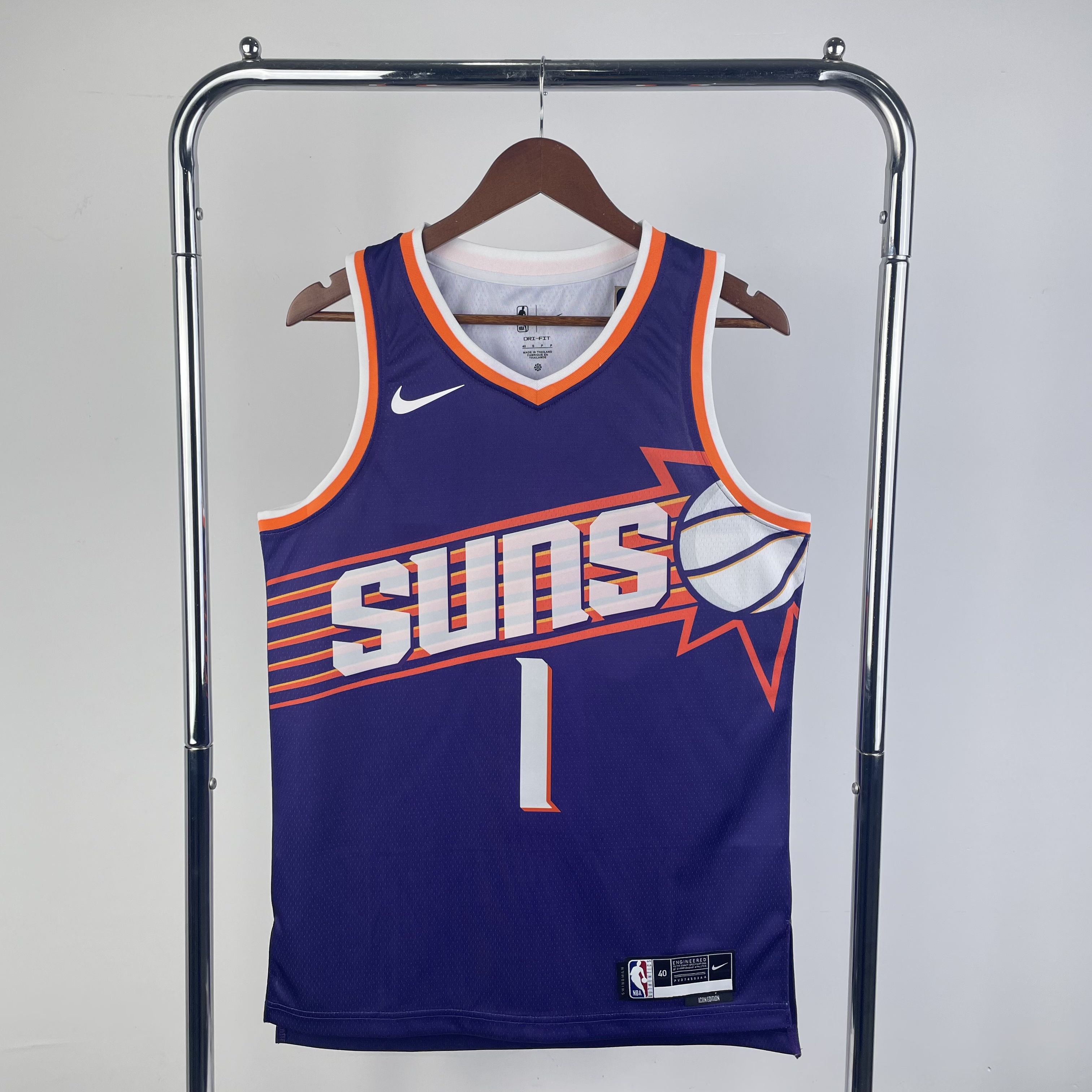 Men Phoenix Suns 1 Devin Booker Purple Season Nike 2024 NBA Jersey